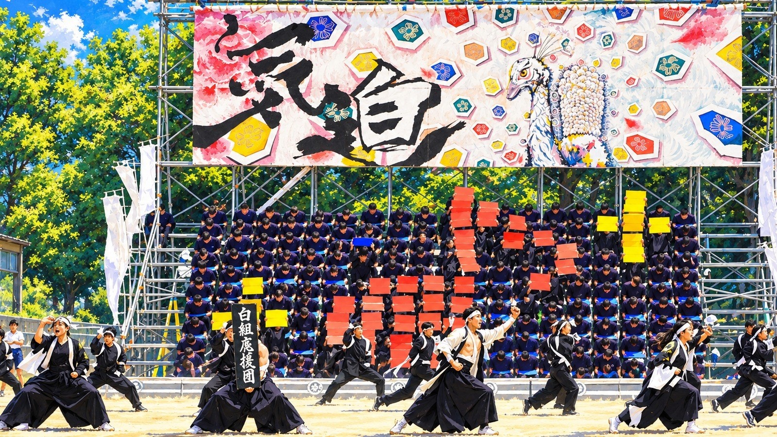 高校の体育祭の人文字